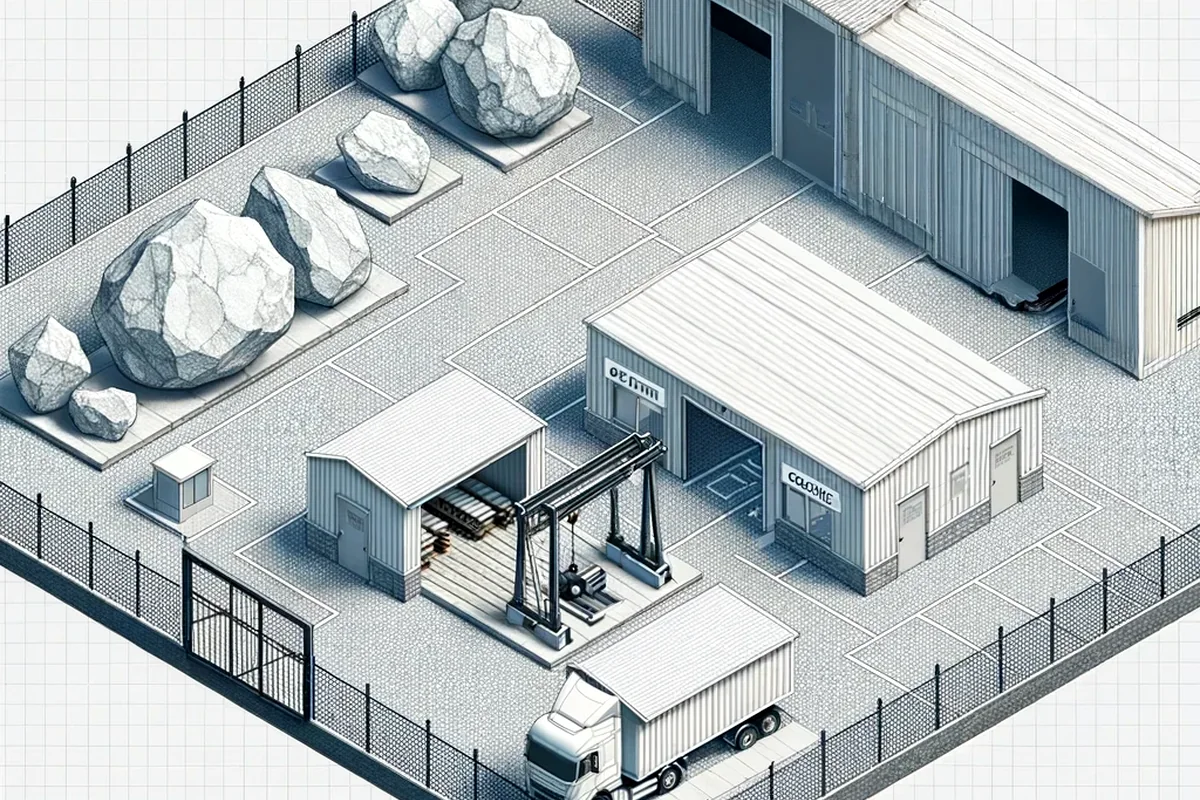 AA Minerals warehouse yard concept